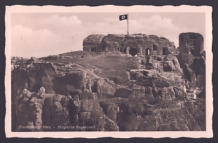 1938 'Blankenburg: Regenstein Castle Ruins', Architecture, Third Reich Nazi Propaganda Postcard