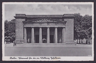 1940 'Berlin: Memorial to the Fallen of the World War', Architecture, Third Reich Nazi Propaganda Postcard