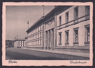 1933-1945 'Berlin: Reich Chancellery', Architecture, Third Reich Nazi Propaganda Postcard