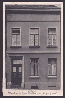 1936 'Rheydt: Childhood Home of Reich Minister Dr. Joseph Goebbels', Architecture, Third Reich Nazi Propaganda Postcard