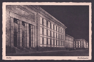 1933-1945 'Berlin: Reich Chancellery', Architecture, Third Reich Nazi Propaganda Postcard