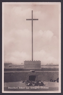 1933-1945 'Dusseldorf, Albert Leo Schlageter Memorial', Architecture, Third Reich Nazi Propaganda Postcard