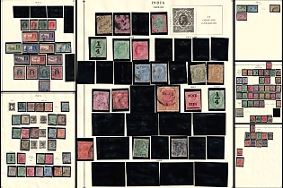 1868-1935 India, British Colonies, Group of stamps