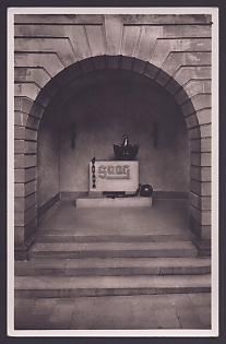 1933-1945 '"The Saar is German" – the Saar Memorial at the Heidelberg Town Hall', Interior, Third Reich Nazi Propaganda Postcard