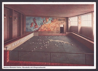 1933-1945 'Laboe Naval Memorial. Hall of Honor with Skagerrak Model', Interior, Third Reich Nazi Propaganda Postcard