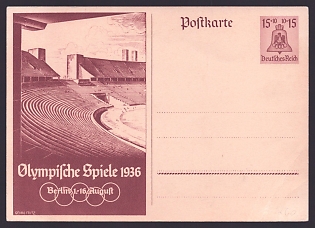 1936 'Olympic Games', Sport, Olympic Games, Third Reich Nazi Propaganda Postcard