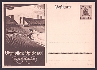 1936 'Olympic Games', Sport, Olympic Games, Third Reich Nazi Propaganda Postcard