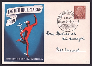 1939 'Stamp Day', Third Reich Nazi Propaganda Postcard