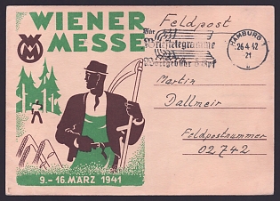 1941 'Vienna Trade Fair, March 9–16, 1941', Third Reich Nazi Propaganda Postcard