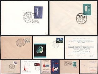 1962–1969 Soviet-Polish Philatelic Exhibitions and Cosmonautics Days, Polish People's Republic, Group of Commemorative Covers with Pictorial Cancellations