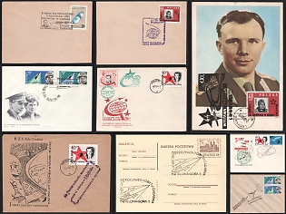 1962–1968 Space Age Anniversaries and Cosmonauts' Visits to Poland, Polish People's Republic, Group of Commemorative Covers with Pictorial Cancellations
