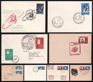 1962–1968 Space Commemorative Cancellations of Kozienice, Poznan and Lublin, Polish People's Republic, Group of Commemorative Covers with Pictorial Cancellations