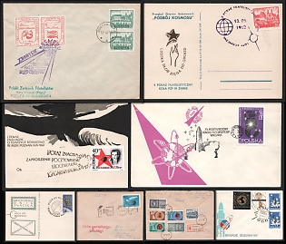 1962–1966 First Space Shows and Official PZF Invitations in Poland, Polish People's Republic, Group of Commemorative Covers with Pictorial Cancellations