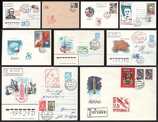1963–1987 Vostok and Soyuz Orbital Expeditions and the 80th Anniversary of Sergei Korolev, Soviet Union, Group of Commemorative Covers and Postcards