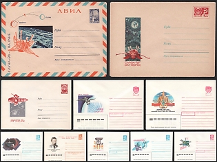 1966-1977 Luna Program and Radio Communication of the USSR, Soviet Union, Airmail, Group of Commemorative Covers