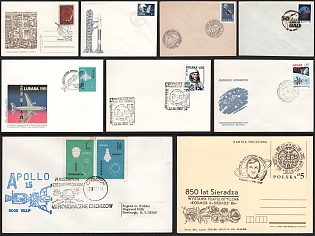 1962-1986 Space exhibitions and Polish astronomical centers, Polish People's Republic, Group of Commemorative Covers with Pictorial Cancellations