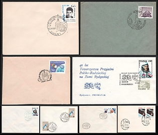 1971-1985 Cosmonaut meetings and Interkosmos program in Poland, Polish People's Republic, Group of Commemorative Covers with Pictorial Cancellations