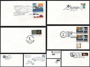 1989-1991 Space Event Covers of the National Space Society, United States, Group of Commemorative Covers with Pictorial Cancellations