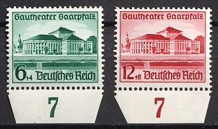 1938 Third Reich, Germany, Complete Set, Margins, Plate Numbers