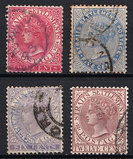 1883-91 Straits Settlements, Malaysia, British Colonies, Queen Victoria