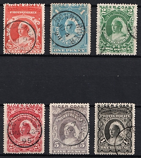 1894 Niger Coast Protectorate, British-controlled territory, Complete Set, Bonny River Postmarks