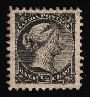 1882-97 0.5c Dominion of Canada, Queen Victoria, Black