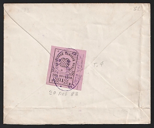1884 (20 Dec) Irbit Zemstvo (Perm Province), Cover to Shogrinskoye (Irbit District) franked with 2k (Irbit), canceled by violet oval "ИРБИТСКАЯ ЗЕМСКАЯ / ПОЧТА" (ШГ1) Irbit zemstvo postmark