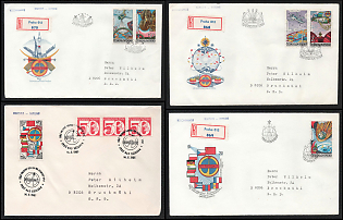 1984-85 Soviet Space Program 'Interkosmos', Czechoslovakia, Space Exploration, Group of Commemorative Covers