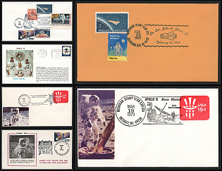 1971-87 Moon Research, United States, Space Exploration, Group of Commemorative Covers with Pictorial Cancellations