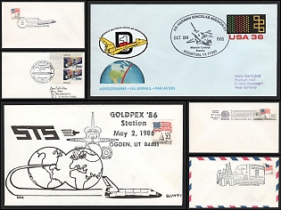 1980-87 Stations, United States, Space Exploration, Group of Commemorative Covers with Pictorial Cancellations