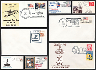 1979-87 Memorial Philatelic Events, United States, Space Exploration, Group of Commemorative Covers with Pictorial Cancellations