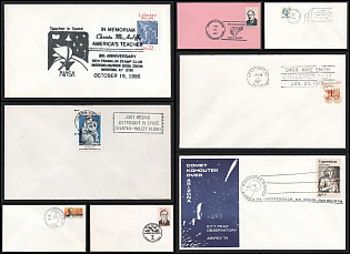 1974-87 Space Stations, United States, Space Exploration, Group of Commemorative Covers with Pictorial Cancellations