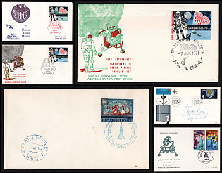 1968-75 Space Achievements, Kingdom of Dahomey, RSA, Samoa, Space Exploration, Group of Commemorative Covers with Pictorial Cancellations