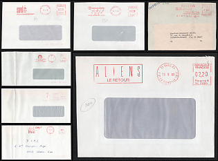 1984-89 'Aliens' by James Cameron, Aerospatiale, France, Space Exploration, Group of Commemorative Covers with Meter Cancellations