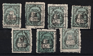 1905-06 1k Gryazovets Zemstvo, Group of Varieties, Types, Different Cancellations