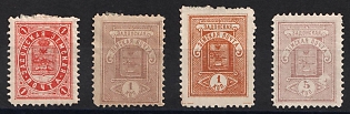 1895-1902 1k, 5k Zadonsk Zemstvo, Group of Stamps