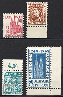 1949 British and American Zones of Occupation, Germany, Complete Set, Margins