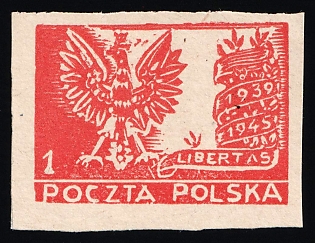 1945 Lubeck, Poland, DP Camp, Displaced Persons Camp, Imperforate