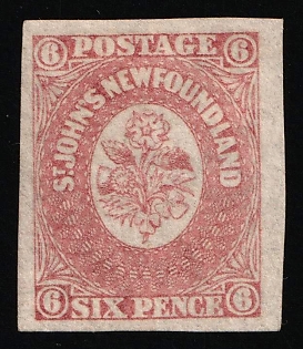 1862-64 6d Newfoundland, Canada, British Self-Governing Colony