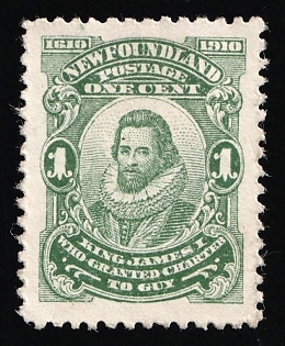 1910 1c Newfoundland, Canada, British Self-Governing Colony