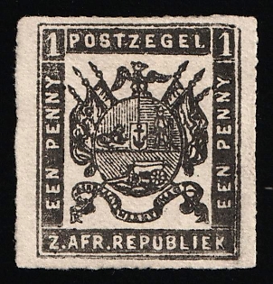 1870-71 1d Transvaal, South Africa, British Colonies. Rouletted Perforation