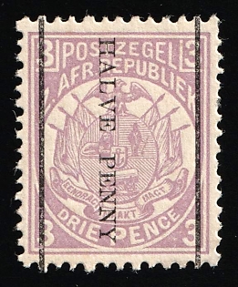 1885 0.5d on 3d Transvaal, South Africa, British Colonies