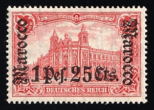 1906-11 1p 25c on 1m German Offices in Morocco, Germany