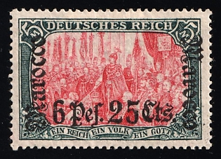 1906-11 6p 25c on 5m German Offices in Morocco, Germany
