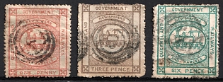 1890-x Queensland, Australia, British Colonies, Railway Stamps
