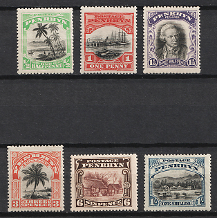 1920 Penrhyn Islands, British Commonwealth, Complete Set