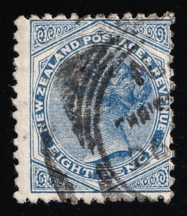 1888-95 8d New Zealand, British Colonies, Perforation 12x11.5