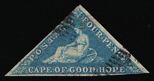 1855-63  4d Cape of Good Hope, South Africa, British Colonies