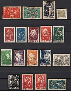 Woldenberg, Poland, POCZTA OB.OF.II C, WWII Camp Post, Signed, Collection of Stamps