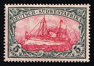 1901 5m South West Africa, German Colonies, Kaiser’s Yacht, Germany